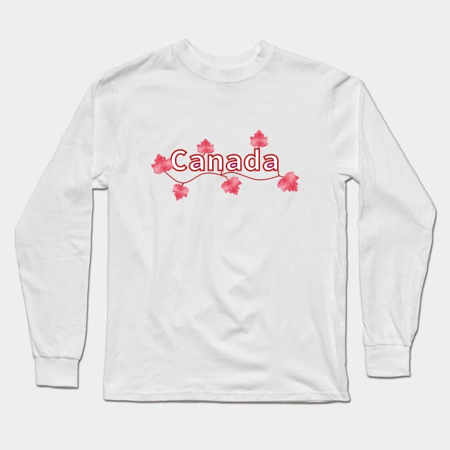 CANADA Maple Leaf Long Sleeve T-Shirt by SartorisArt1